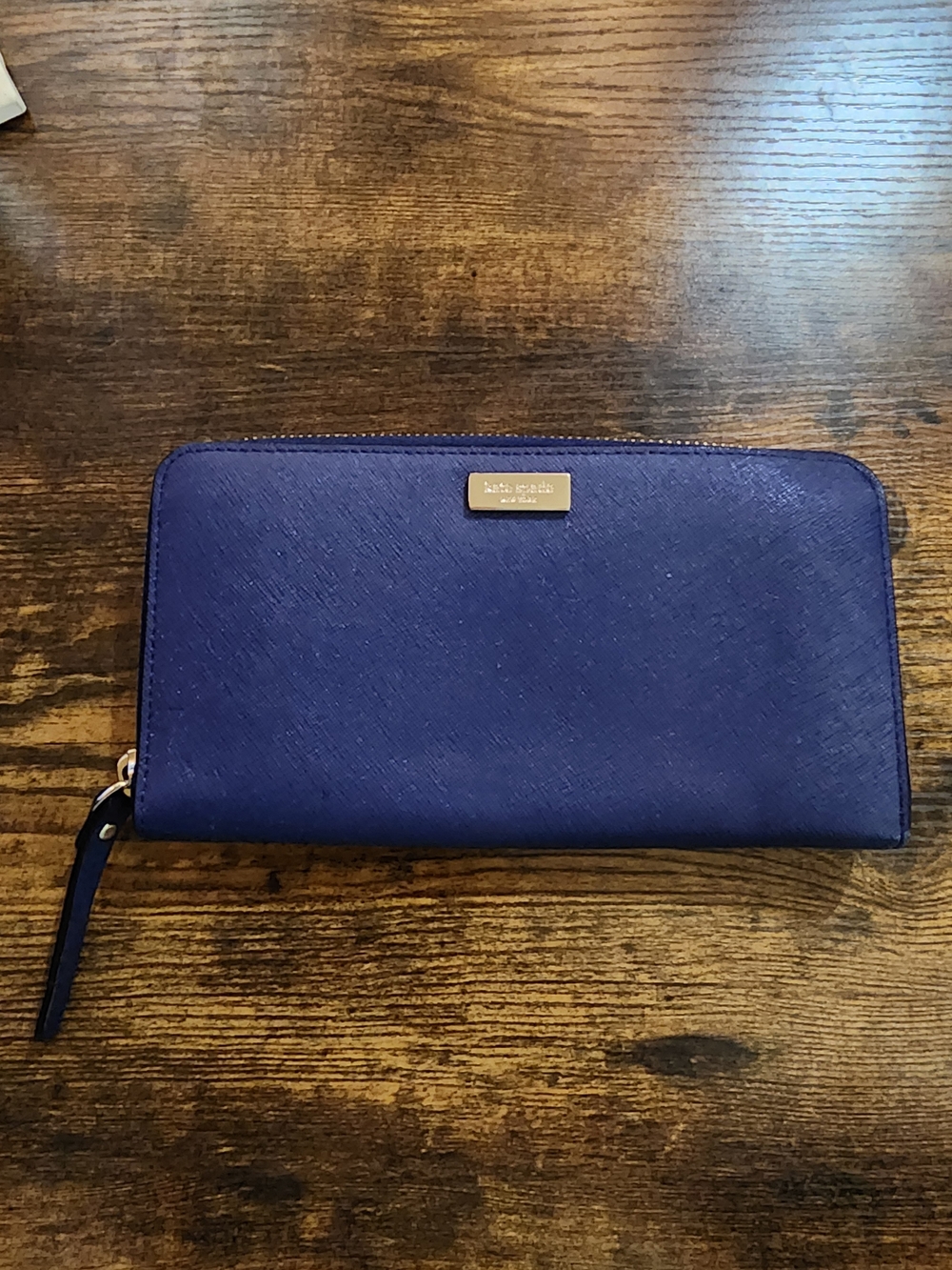 Kate Spade navy BLUE zip around wallet